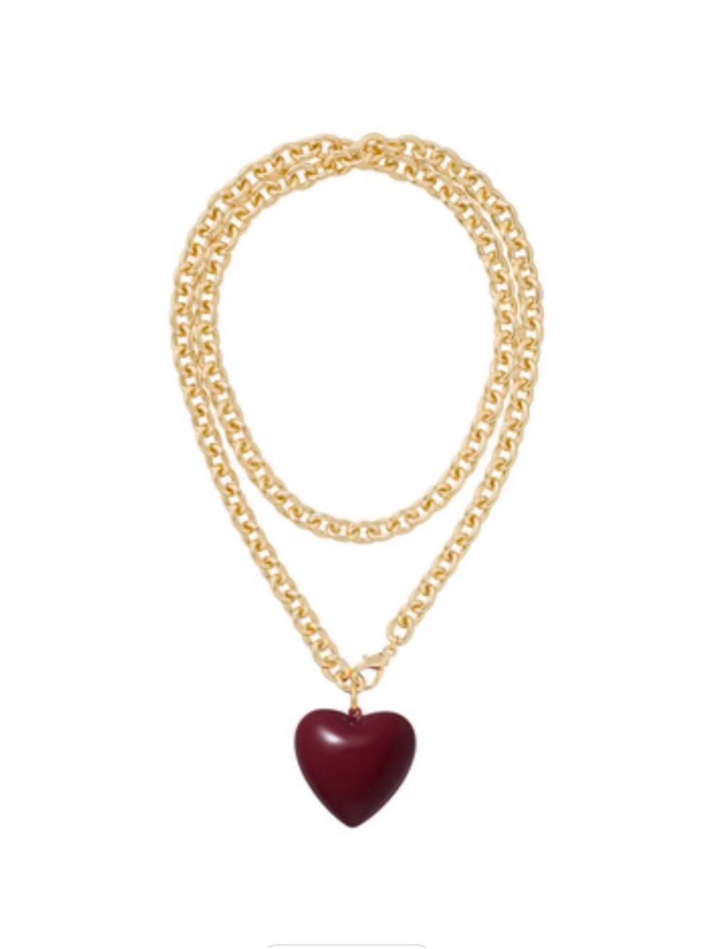 NWOT Roxanne Assoulin The Big Puffy Heart Charm Necklace
